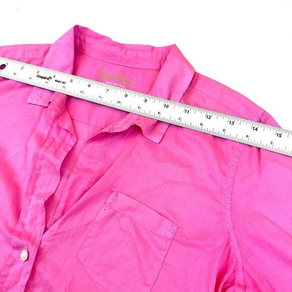 Lilly Pulitzer Pink Lightweight Long Sleeve Button Up Shirt Women’s XS Read - Picture 5 of 12